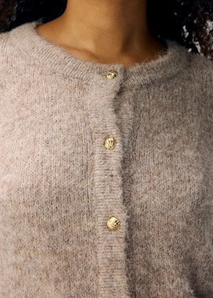 Saggia ls knit cardigan Humus Melange Object 